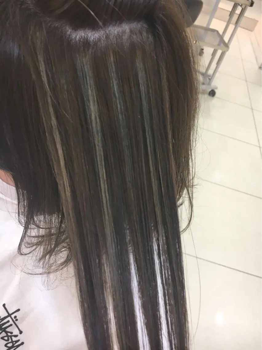 ミディアム カラー ハイライトカラー ハイライト ヘアカラー 永井 大希のヘアスタイル