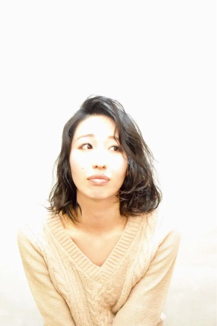 ミディアム パーマ 坂本 達彦のヘアスタイル