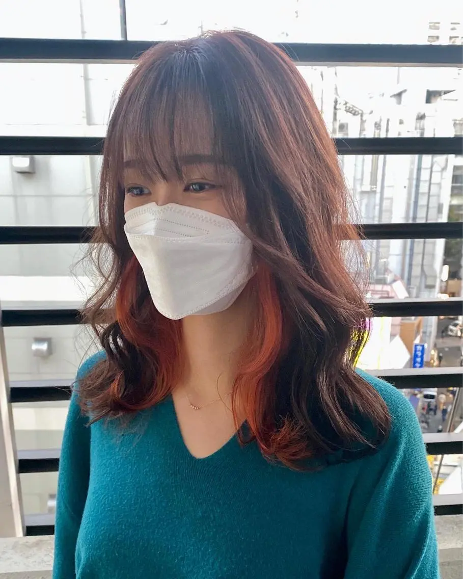 ミディアム パーマ/レイヤー 🐯ヒョウガ🐯のヘアスタイル