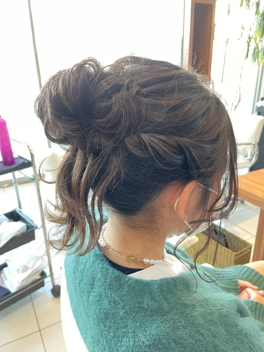 ヘアアレンジ ヘアセット ☪︎⋆ hair & eye yuka˚✩のマツエク・マツパデザイン