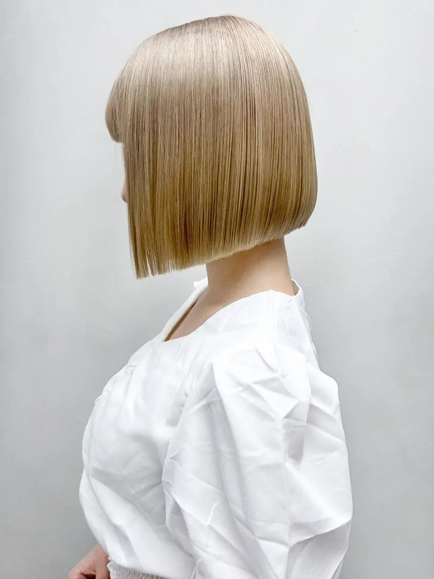 ミディアム カラー ボブ カット ヘアカラー トリートメント ITbyALBUM 中野店のヘアスタイル