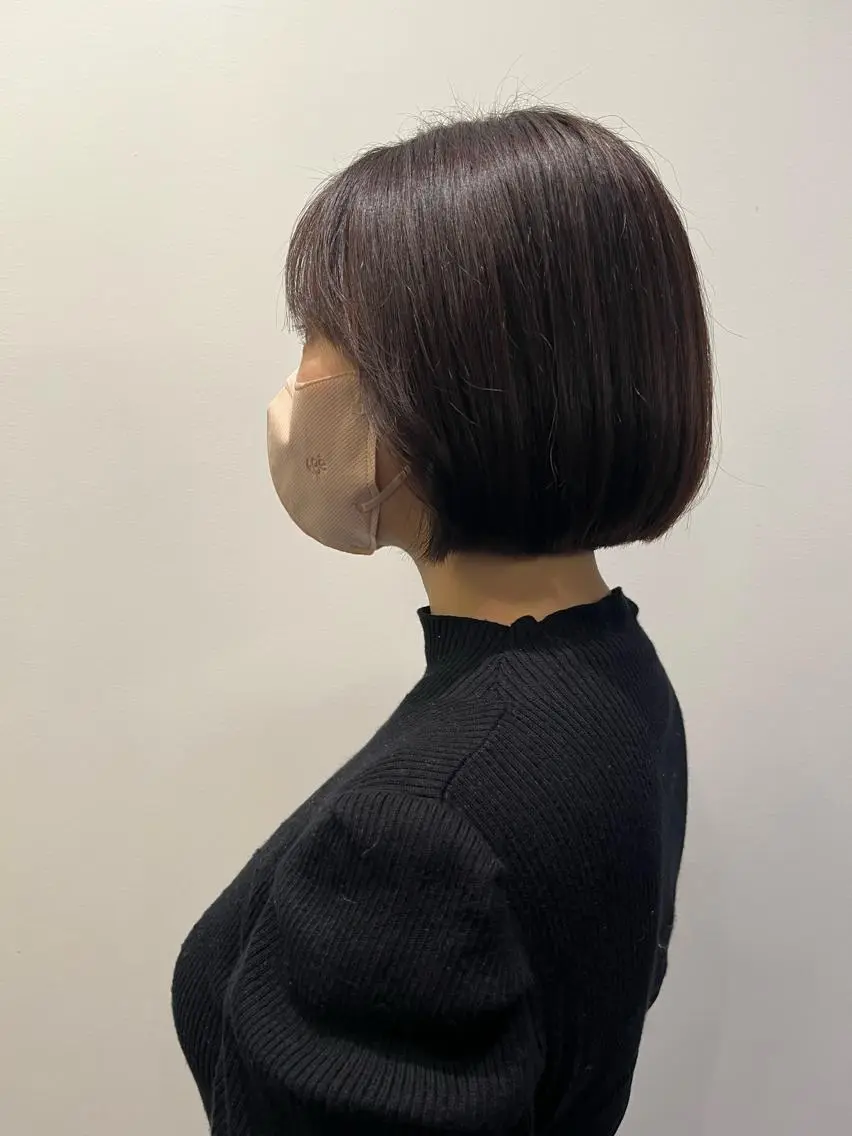 ショート カラー グレージュ ピンクカラー ボブ カット ヘアカラー トリートメント ✨透明感カラー✨ 🦖佐々木未来🦕のヘアスタイル