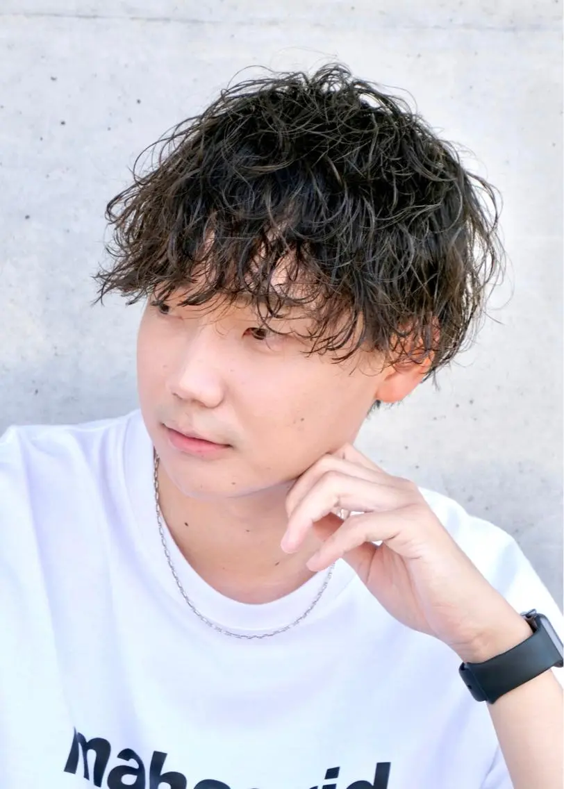 パーマ メンズ メンズパーマ 波巻きパーマ スパイラルパーマ 🫧垢抜けヘア🫧 工藤真愛のヘアスタイル