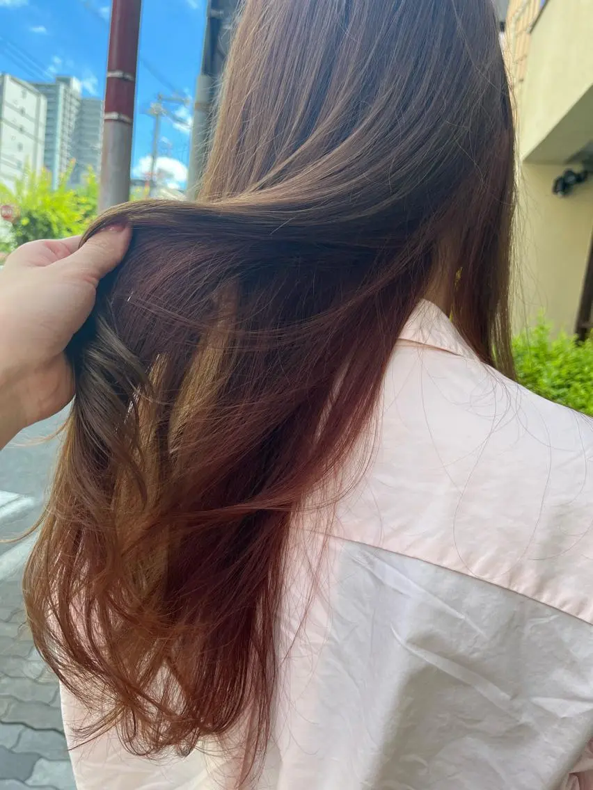 ロング カラー SUZUNO🤎ボブ レイヤー🫧顔周りのヘアスタイル