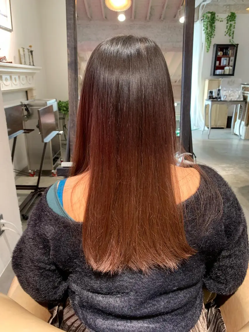 ロング カット 縮毛矯正 妙見 知洋のヘアスタイル