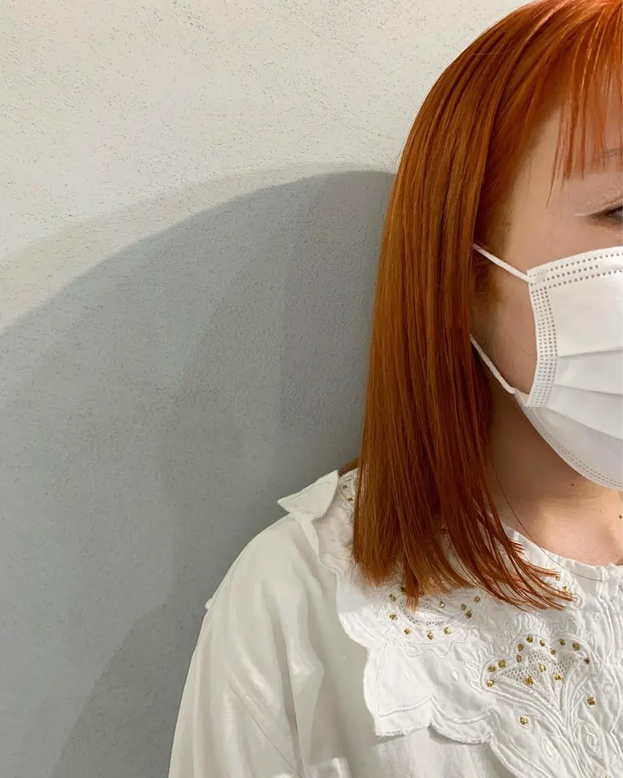 セミロング カラー パーマ ボブパーマコテ巻き風 パーマNo1深江秀平のヘアスタイル