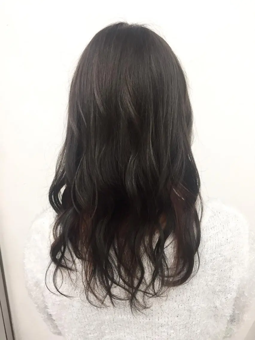 セミロング カラー 透明感カラー インナーカラー ピンクカラー 岩崎 裕司のヘアスタイル