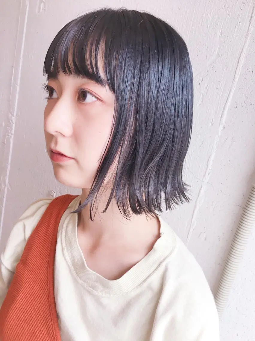 ショート カラー ブルーカラー ネイビーカラー シノザキ/薬院/ボブ /ショート/髪質改善のヘアスタイル