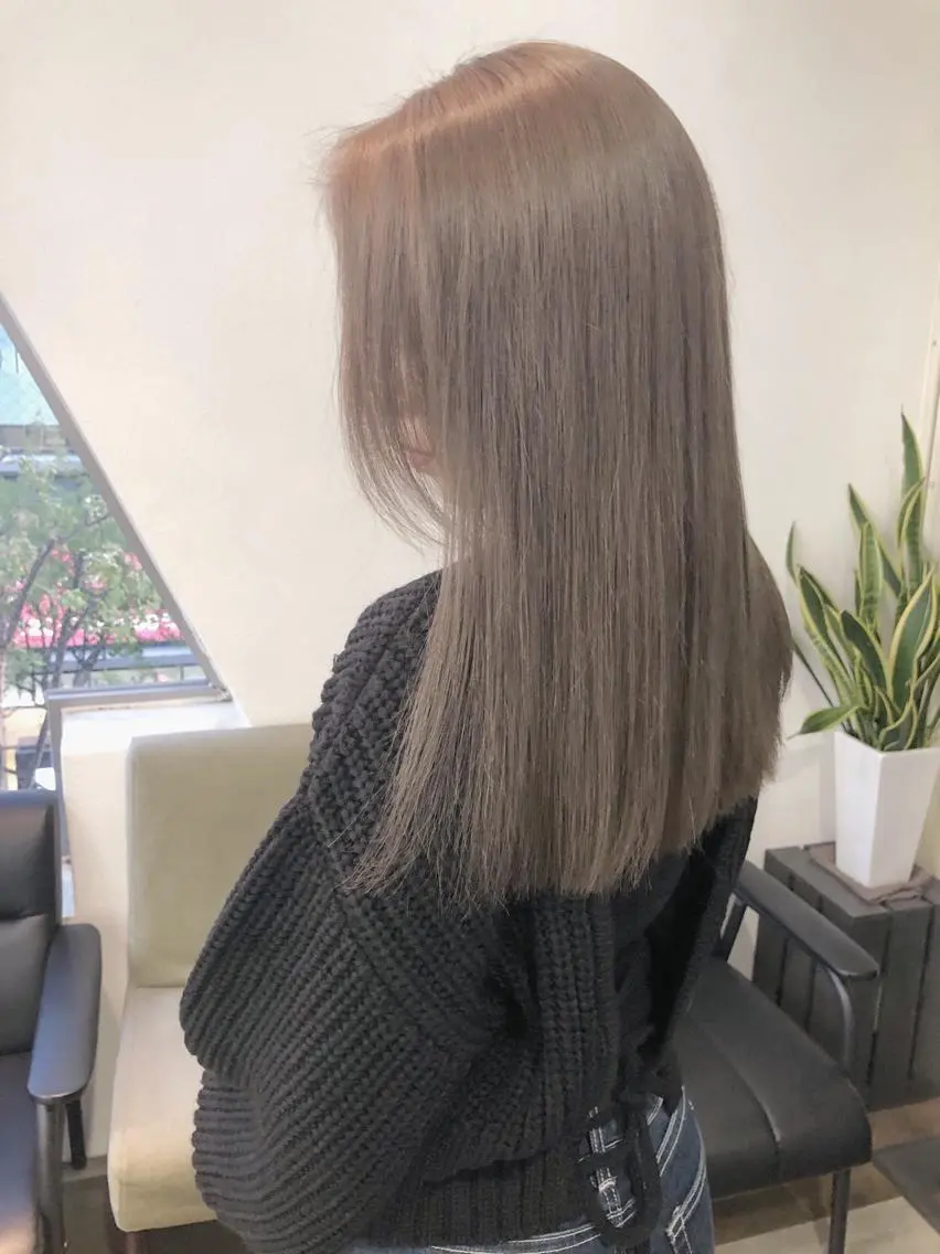 ミディアム カラー ベージュカラー ヘアカラー トリートメント GiseL天神カラー 髪質改善/ブリーチのヘアスタイル