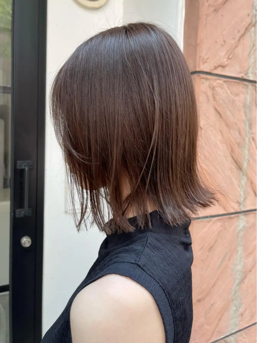 セミロング カット ヘアカラー 園田 渉 ◤SHIKIO◢のヘアスタイル
