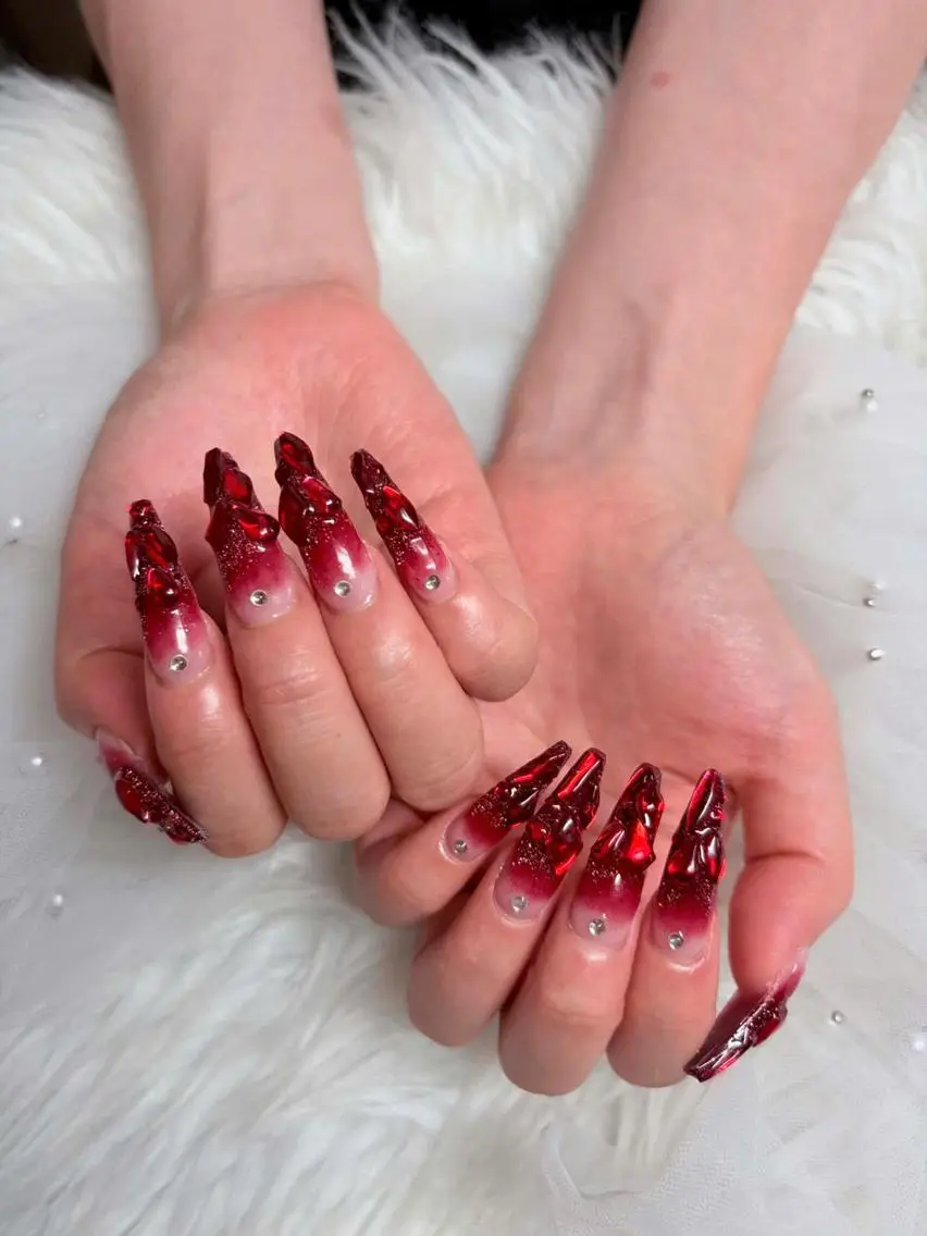 ネイル フレンチネイル ジェルネイル ハロウィン 韓国ネイル マグネットネイル ハンドネイル H.baby Nail Salonのネイルデザイン