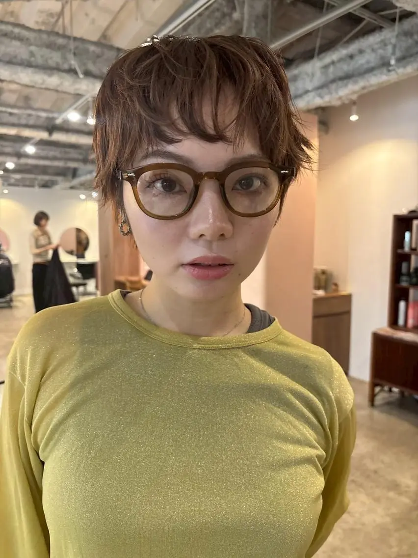 ショート パーマ カラー ショートボブ アディクシーカラー ブリーチ ケアブリーチ デザインカラー ヘアカラー トリートメント CEINE PATHのヘアスタイル