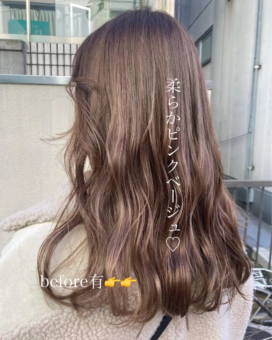 ロング カラー ケアカラー オリーブ透明感カラー 表参道/MIKUのヘアスタイル