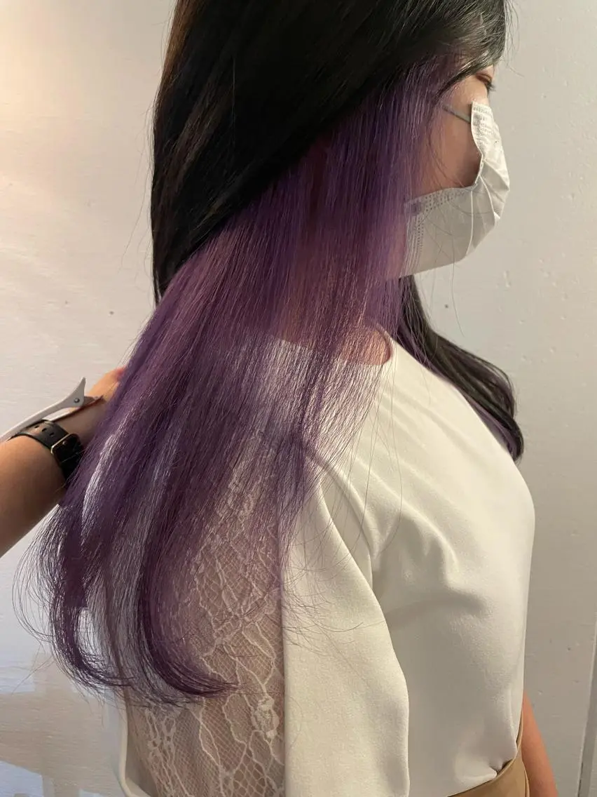 ロング カラー ヘアカラー 京都美容師 塩のヘアスタイル