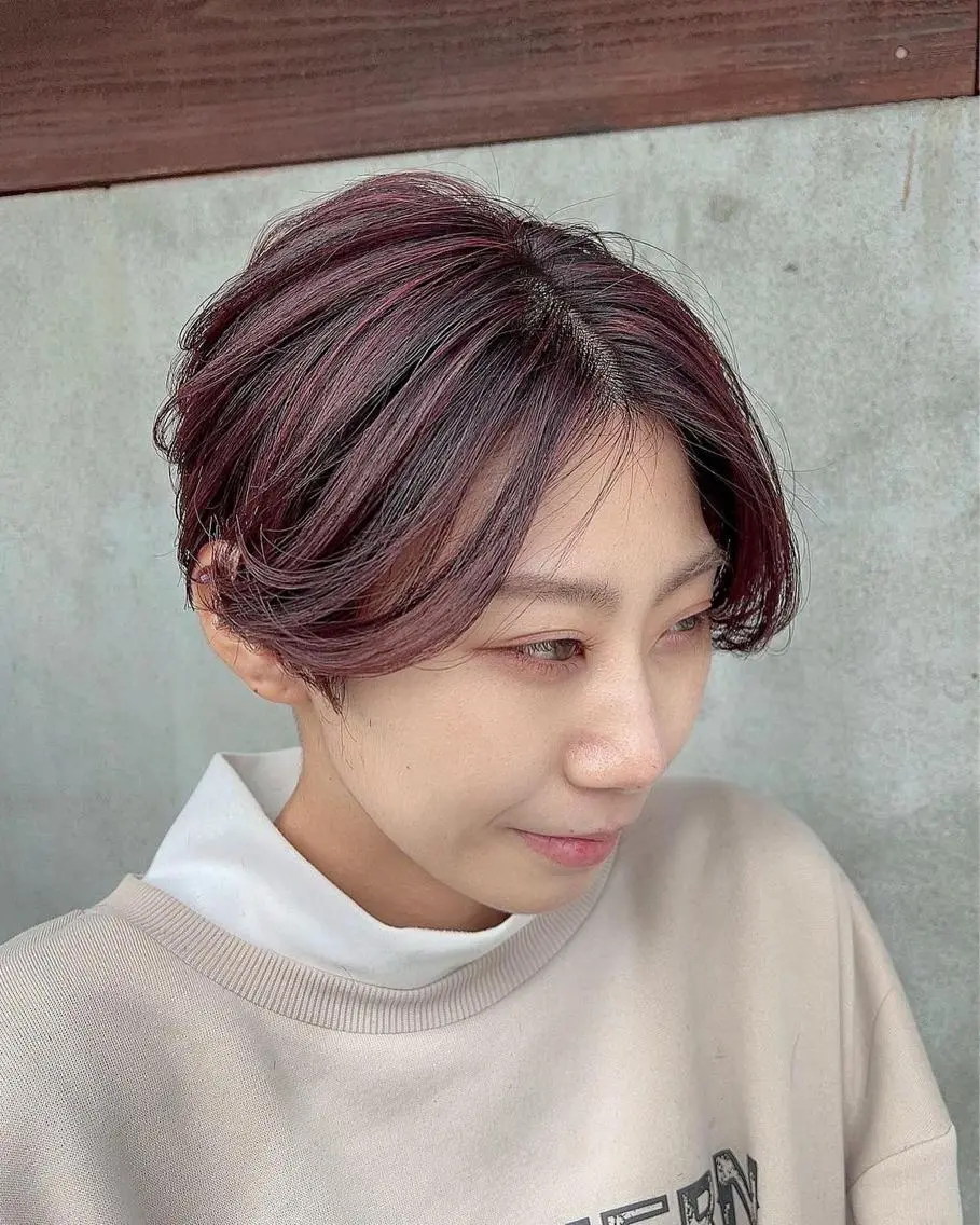 ショート ヘアカラー 佐藤 美聡のヘアスタイル