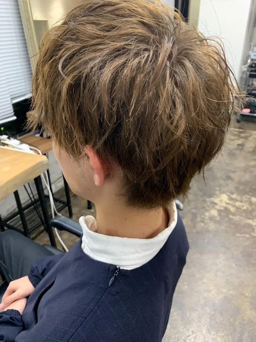 ショート カラー メンズ メンズパーマ メンズ特化ryoのヘアスタイル