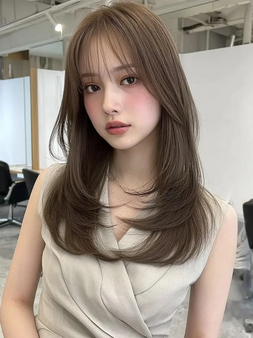 セミロング ボブ 外国人風カラー カット ヘアカラー トリートメント 🎀透明感カラー/ yuka🎀のマツエク・マツパデザイン