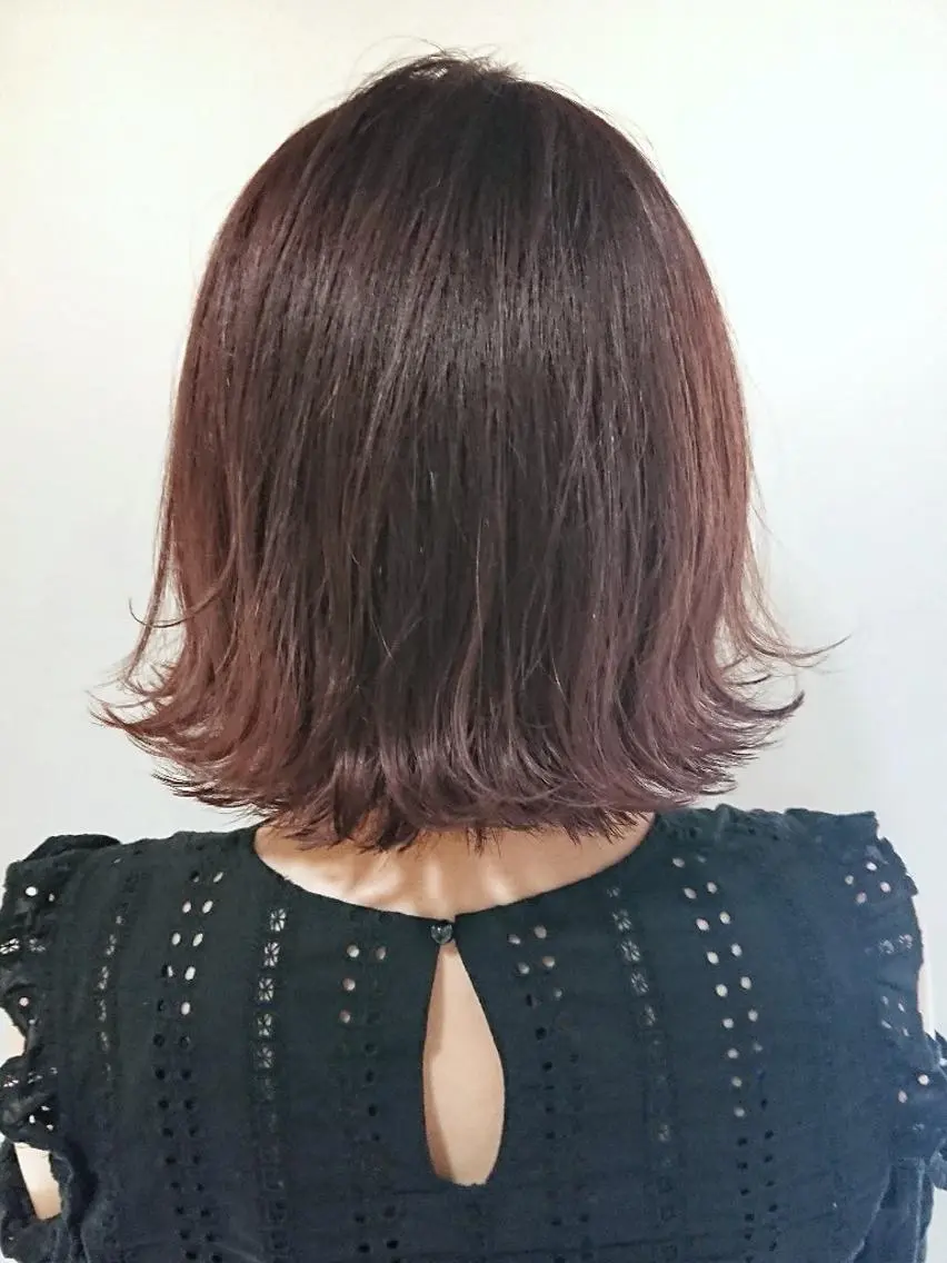 ショート カラー イルミナカラー ✨ブリーチなし透明感 カラー✨ゆりかのヘアスタイル