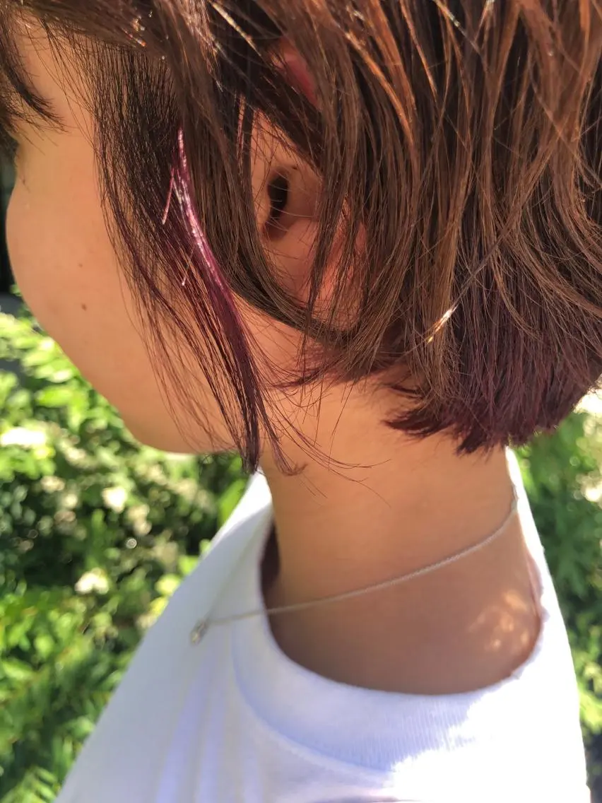 ショート 切りっぱなしボブ ボブ 外国人風カラー ハイライト レイヤーカット ショート職人 美容師【KENTA】のヘアスタイル