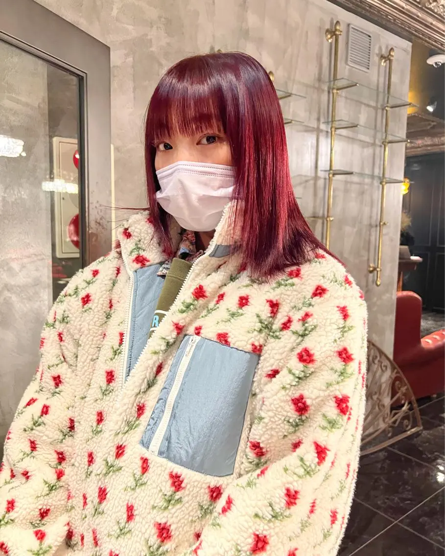 カラー ボルドーカラー 圧倒的デザイン力 店長🎨RENAのヘアスタイル