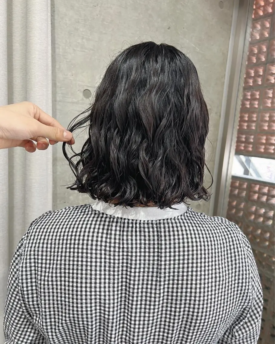 パーマ カット パーマ トリートメント ボブパーマコテ巻き風 パーマNo1深江秀平のヘアスタイル