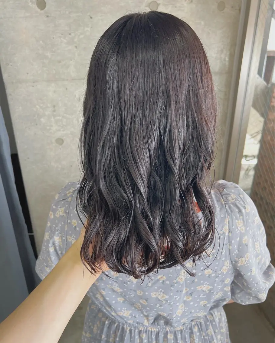 ミディアム パーマ カット パーマ トリートメント ボブパーマコテ巻き風 パーマNo1深江秀平のヘアスタイル
