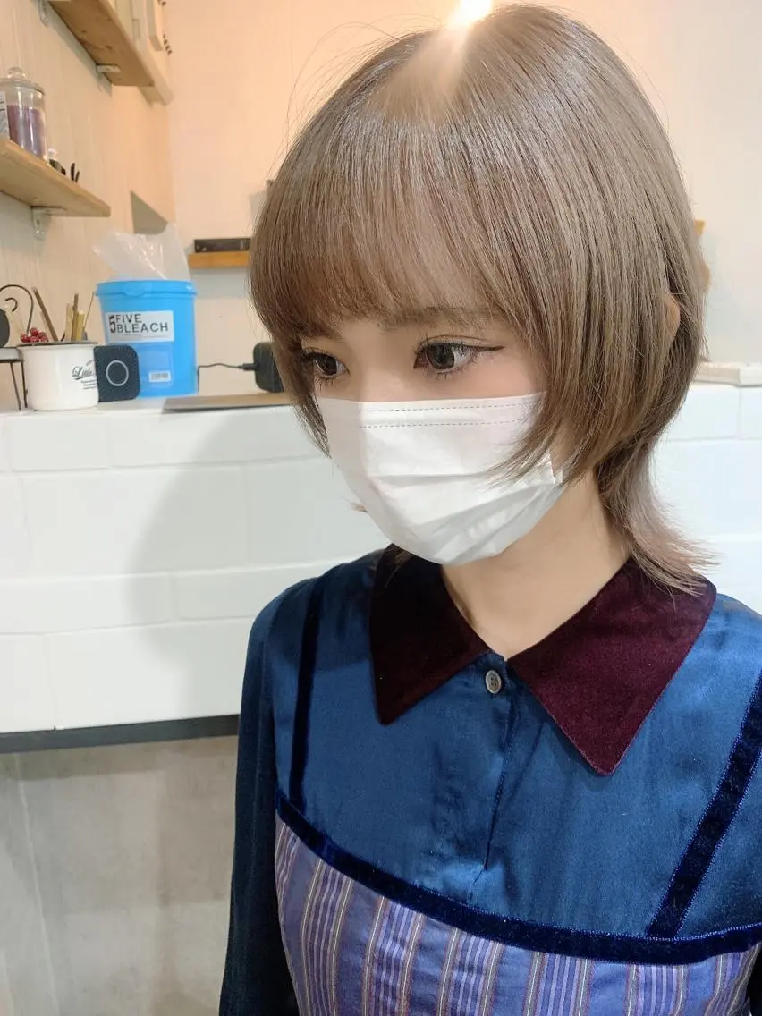 ショート カラー ハイトーンカラー ウルフカット カット nico【代表】 市川 拓也のヘアスタイル