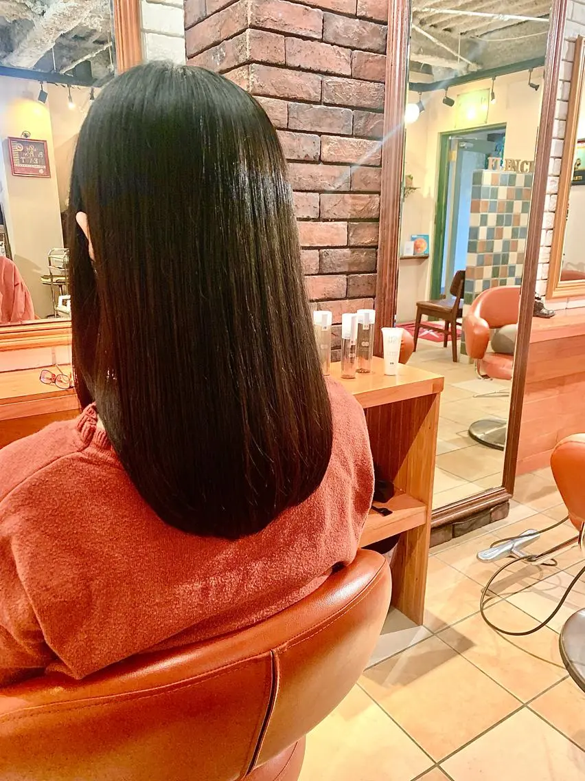 ミディアム 髪質改善 トリートメント カット トリートメント flencia 丸 和博｜カットのヘアスタイル