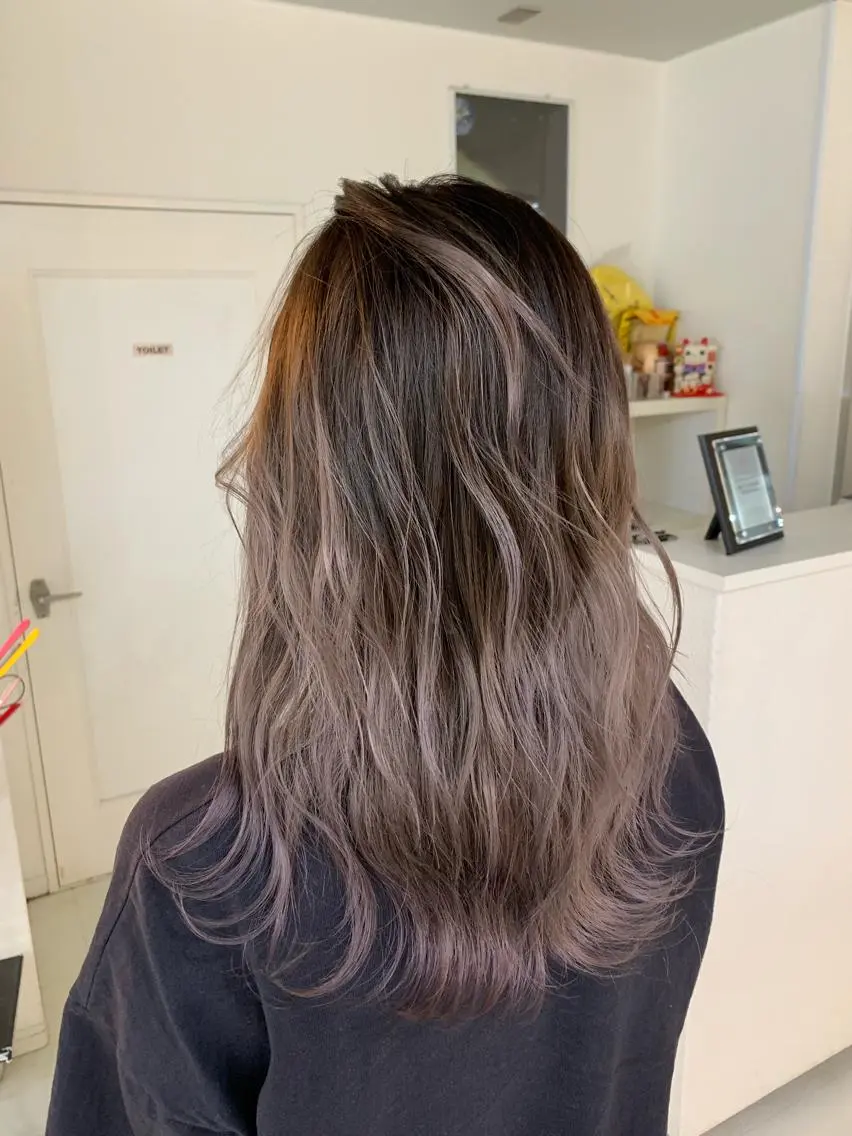 セミロング カラー 渡辺 健太のヘアスタイル