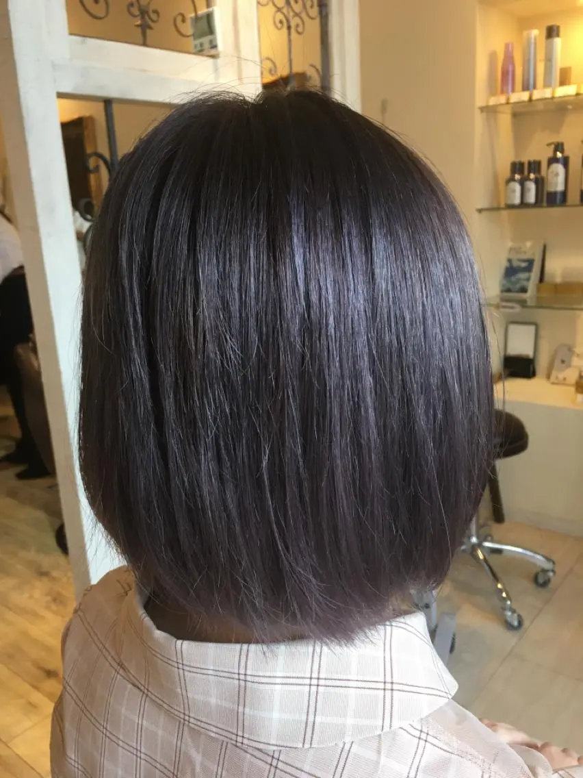 ミディアム カラー カット ヘアカラー トリートメント plaatje 義見のヘアスタイル