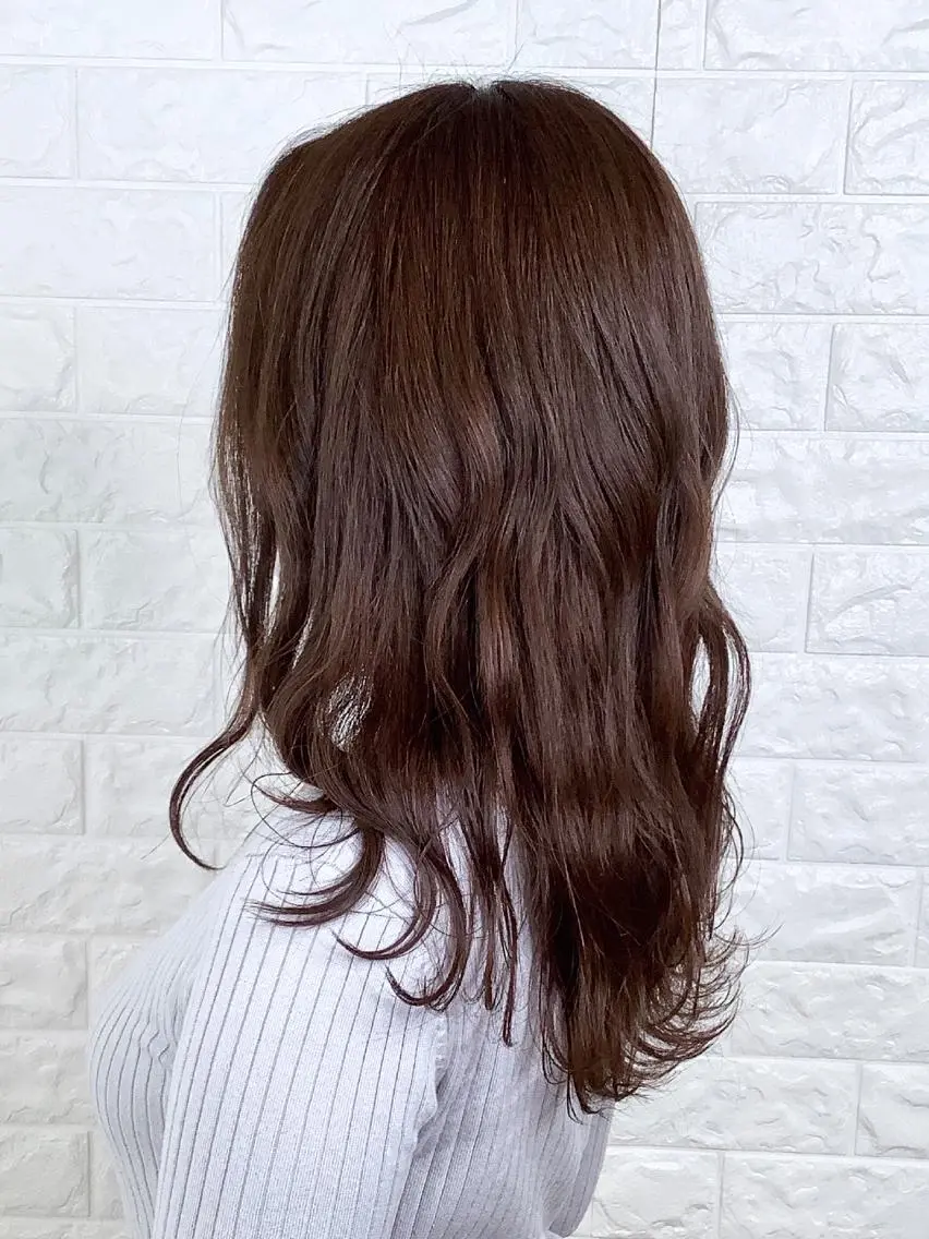 セミロング カラー 髪質改善縮毛矯正 美容師✂️山崎竜二のヘアスタイル