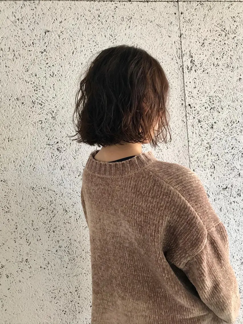 ミディアム カラー パーマ KOOKI スティードトーキョーのヘアスタイル