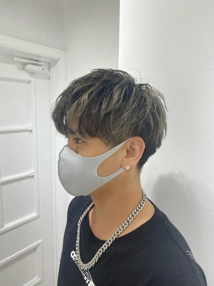 メンズ メンズハイライト 矢田 沙希のヘアスタイル