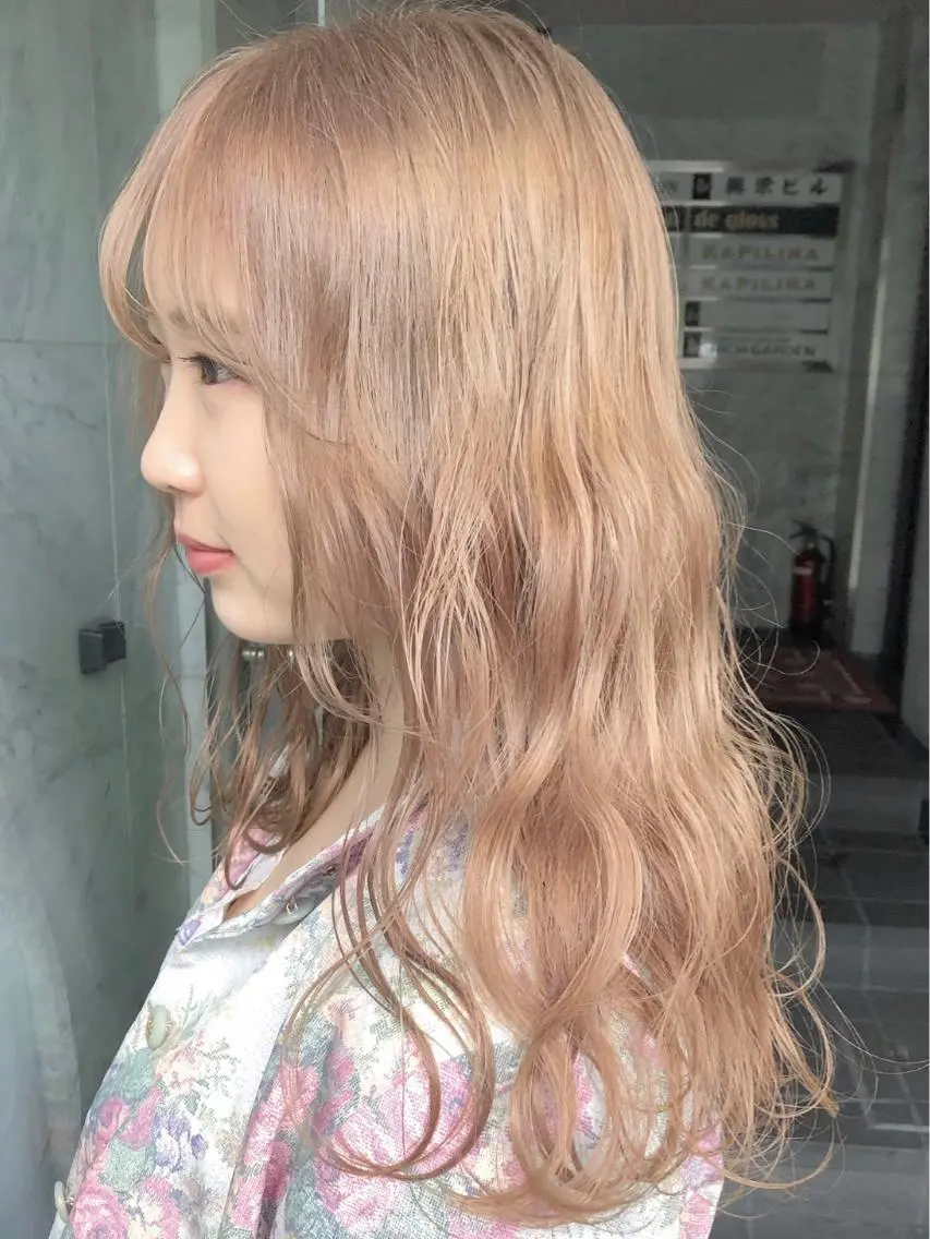 ロング カラー アッシュ ベージュカラー ブリーチ ダブルカラー グレージュ 🧡色落ちまで2度 楽しめる🧡ヨシキのヘアスタイル