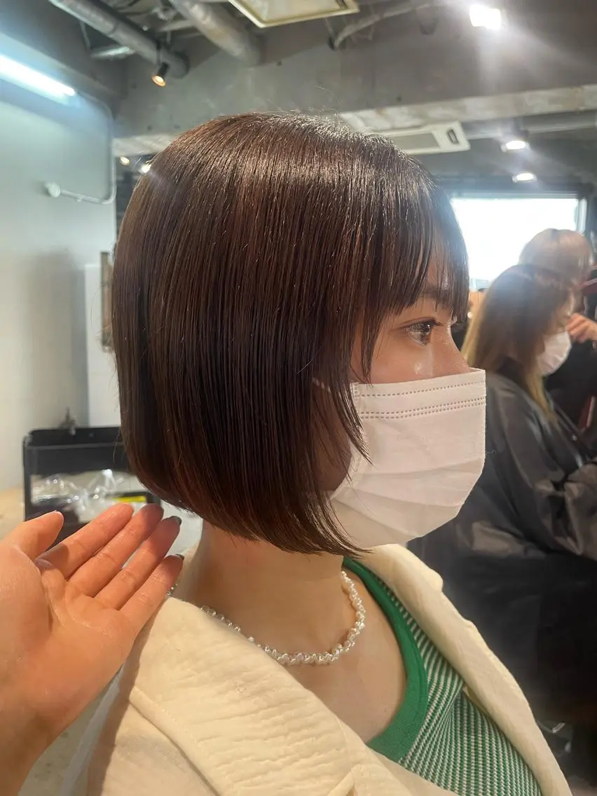 ショート ハイライト 髪質改善 縮毛矯正 トリートメント カット トリートメント 🌼褒められヘア🌼 kaoのヘアスタイル