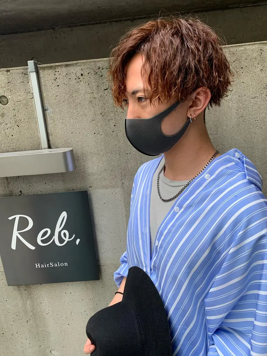 パーマ メンズ カット パーマ レイヤーカット 西村あきやのヘアスタイル