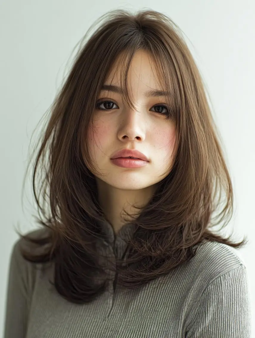 ミディアム 🍒暖色×ハイトーン ×デザイン✨まなりのヘアスタイル