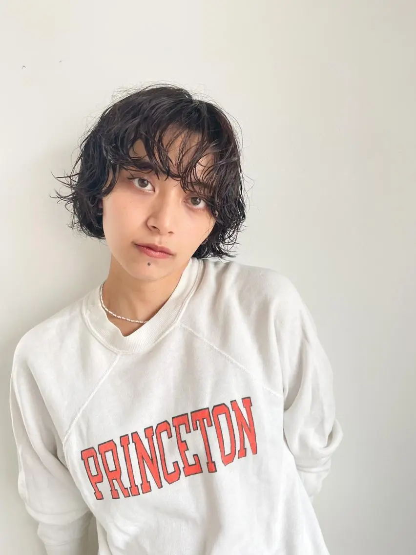 ミディアム カラー パーマ ショートボブ ミディアムパーマ アディクシーカラー ブリーチ ケアブリーチ カット ヘアカラー トリートメント CEINE OURのヘアスタイル