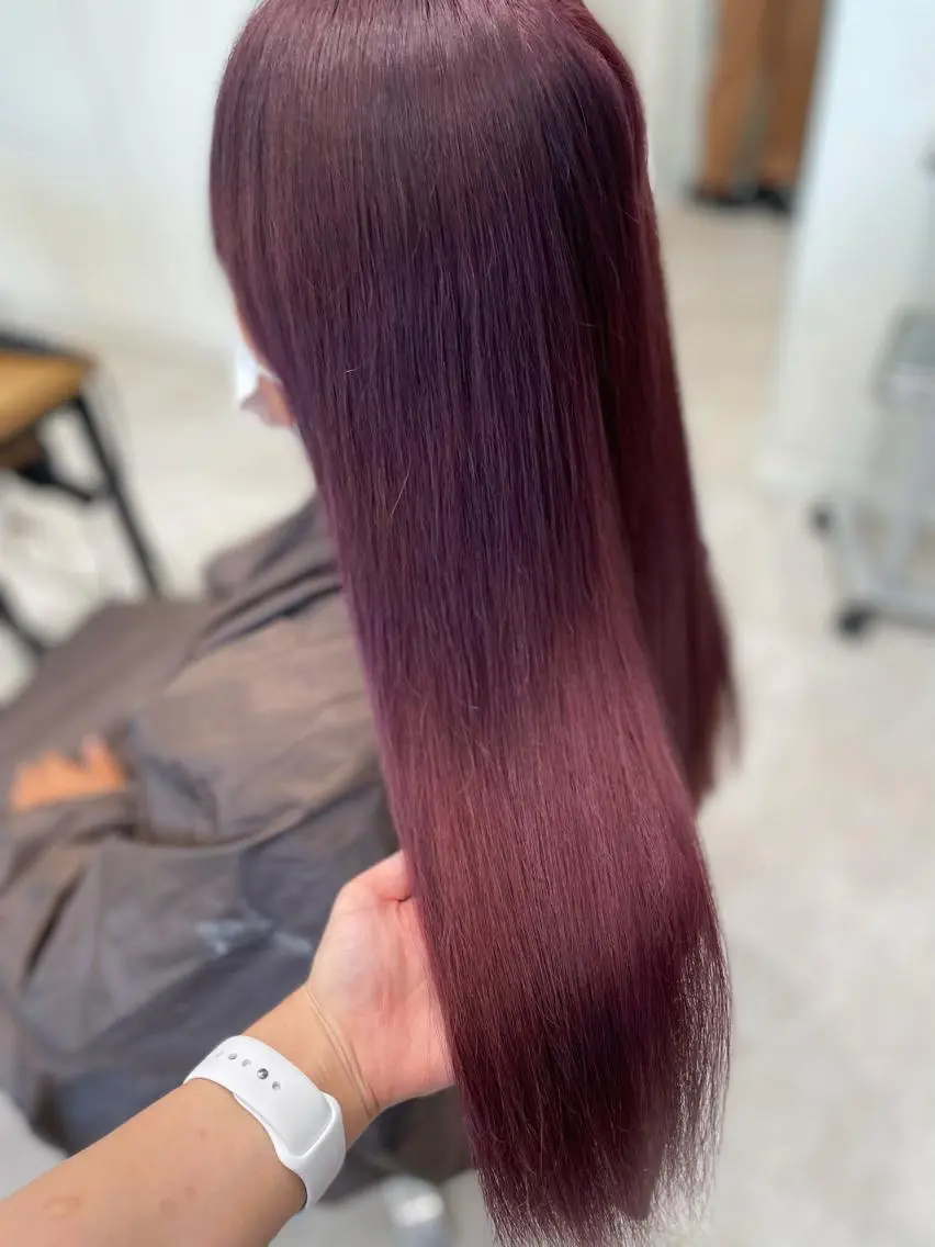 ロング カラー ブリーチ ラベンダーカラー ピンクカラー ピンクラベンダー カット ヘアカラー ボブ/インナーカラー /眉毛/Miyuのヘアスタイル
