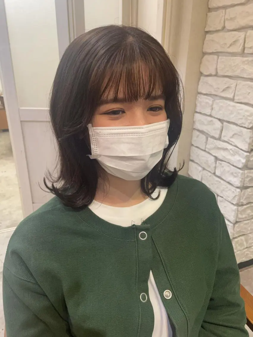 ミディアム くびれヘア クスカワ ノリエのヘアスタイル