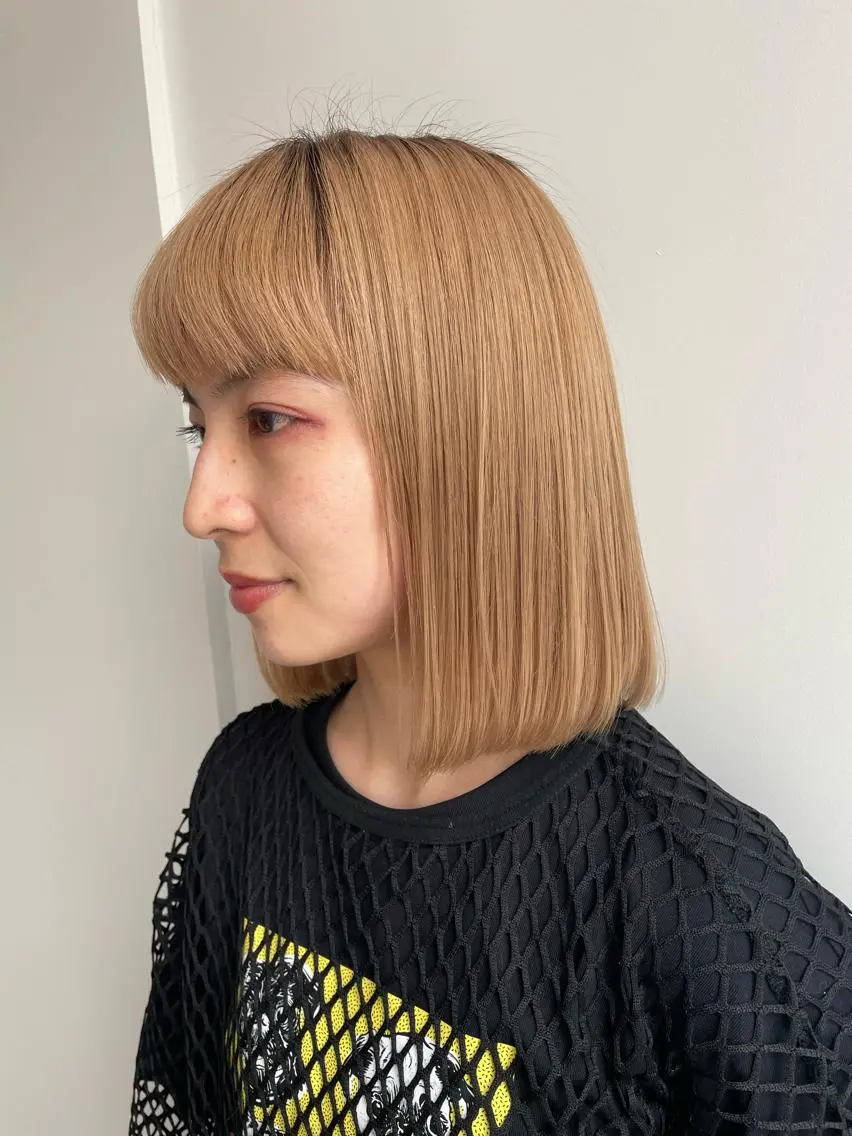 ミディアム トリートメント 酸熱トリートメント ナチュラルカラー 児玉優香のヘアスタイル