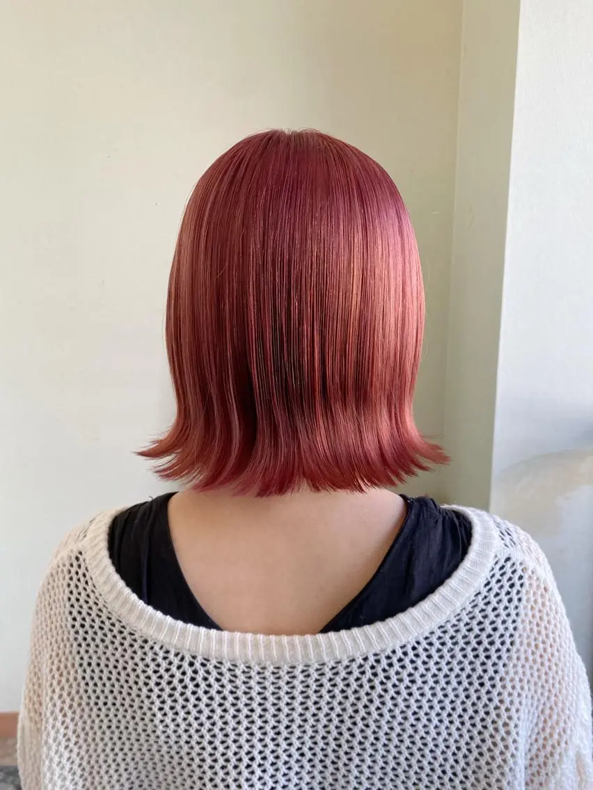 カラー ベージュカラー ピンクカラー ピンクベージュ ヘアカラー トリートメント NUMBER 天王寺YUYAのヘアスタイル