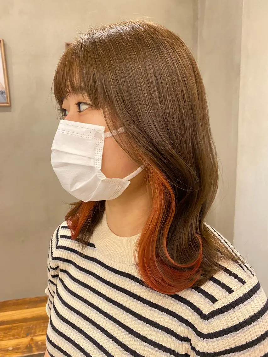 セミロング カット ヘアカラー トリートメント 新宿/顔周りカット +レイヤー=しずく♩のヘアスタイル