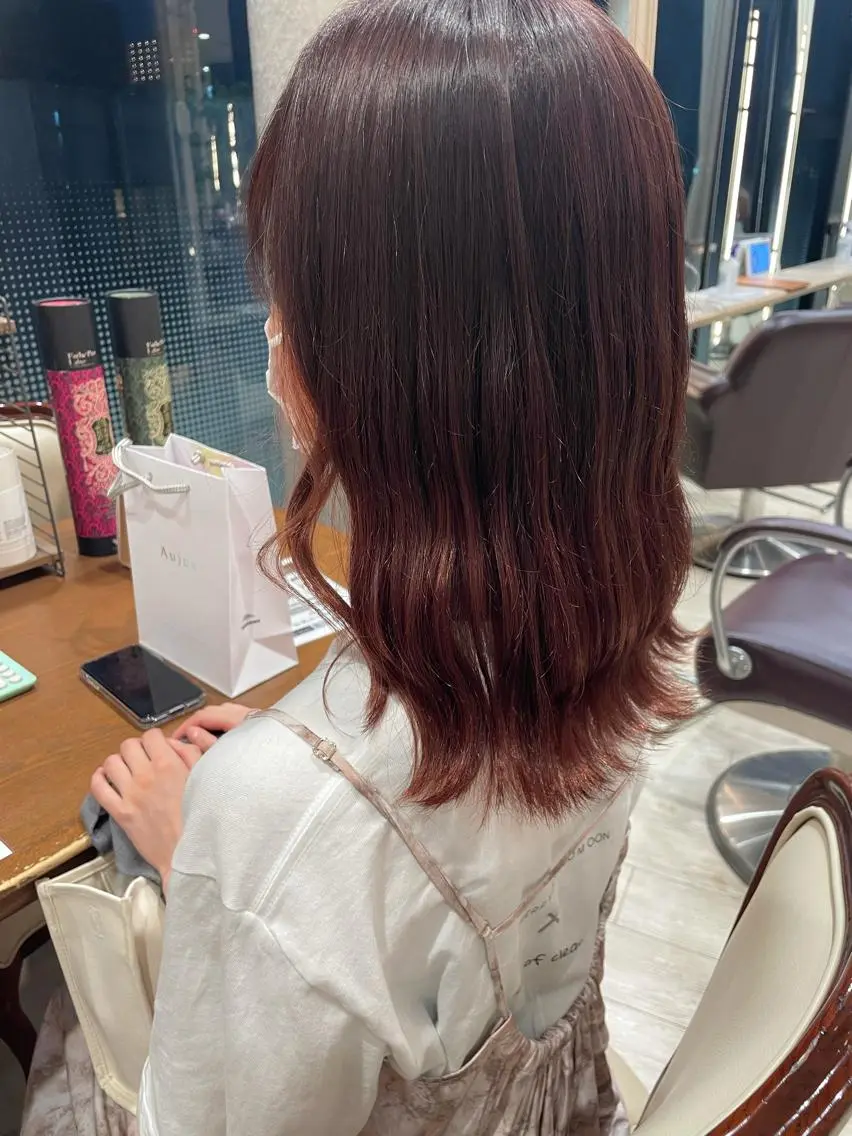 カラー ブラウンカラー レッドカラー 🍪ﾖｼｲﾊﾙﾈ🍪 ﾗﾍﾞﾝﾀﾞｰｶﾗｰのヘアスタイル