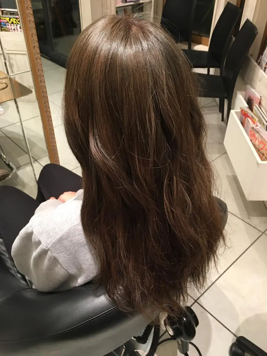 セミロング ロング カラー 永井大樹✨ 透明感カラー✨のヘアスタイル