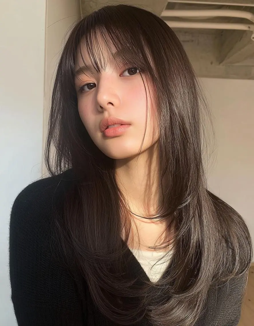 ロング デザインカラー✨ 透明感カラー菊地真保のヘアスタイル
