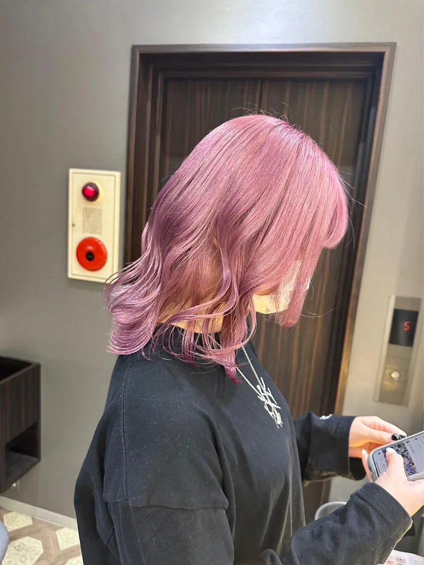 ミディアム カラー カット ヘアカラー トリートメント ヘアセット🎀透明感 カラーHiROEのヘアスタイル