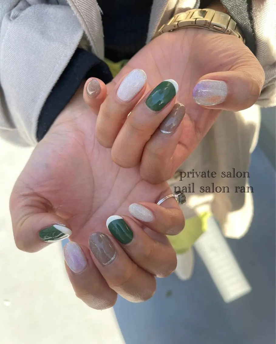 ネイル マグネットネイル nailsalon ranのネイルデザイン