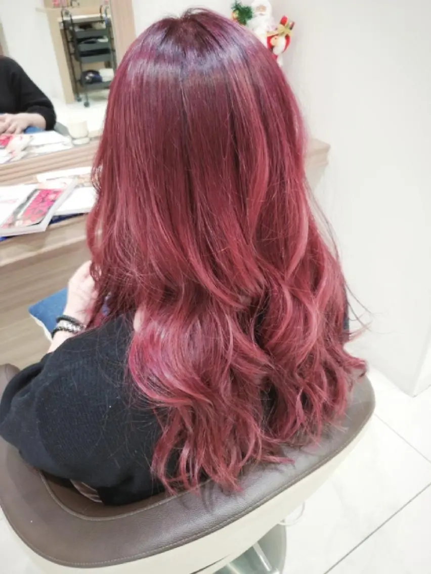 ロング カラー ブリーチ ピンクカラー 髪質改善 ヘアカラー カラー特化🔥中村 和貴<Ash津田沼>のヘアスタイル