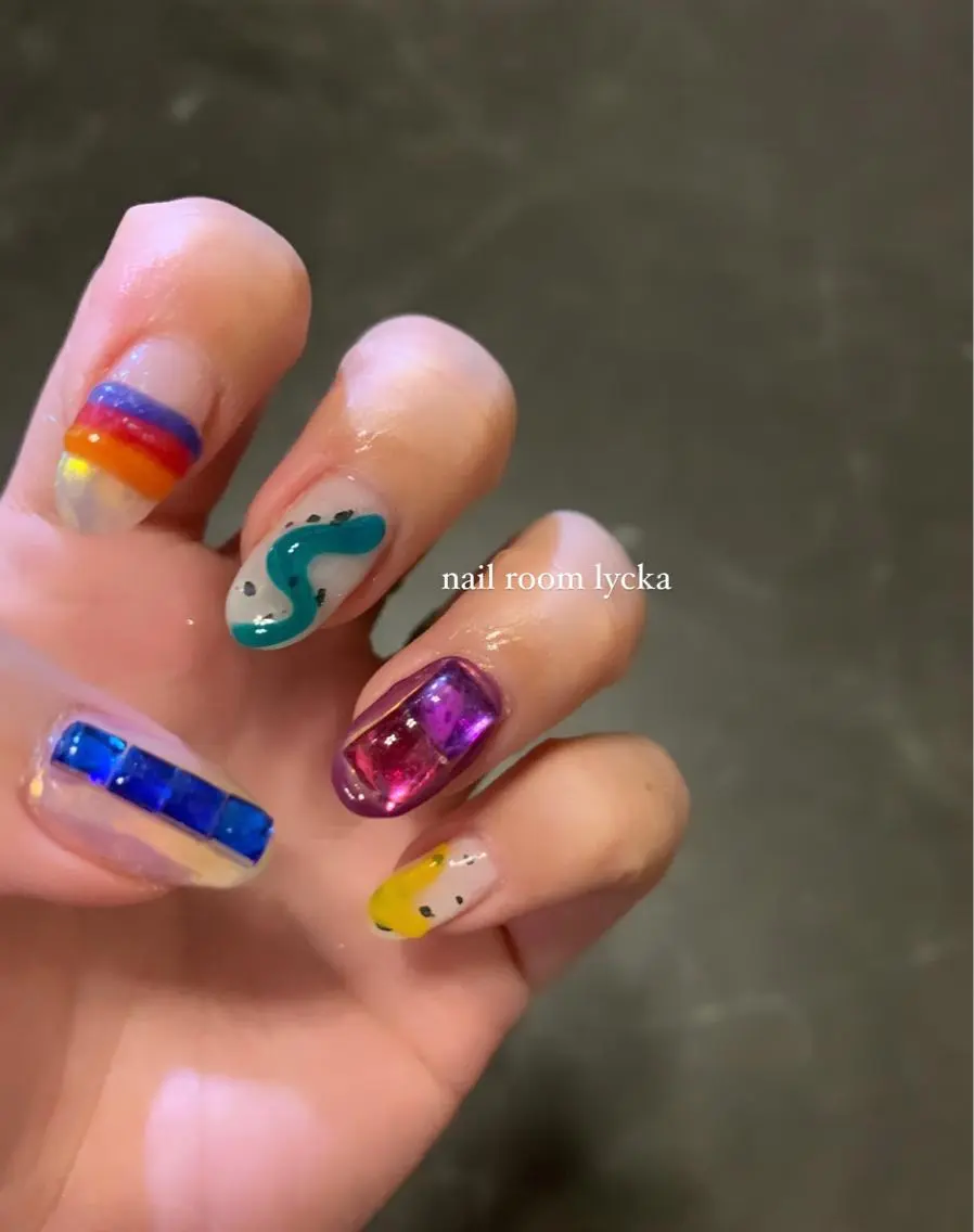 ネイル ネイルルームリッカ 𝐦𝐚𝐲𝐮のネイルデザイン